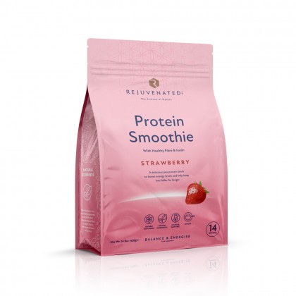 Rejuvenated Protein Smoothie Strawberry - веганський протеїновий смузі зі смаком полуниці, 14 порцій
