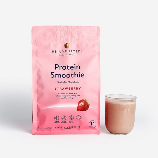 Rejuvenated Protein Smoothie Strawberry - веганський протеїновий смузі зі смаком полуниці, 14 порцій