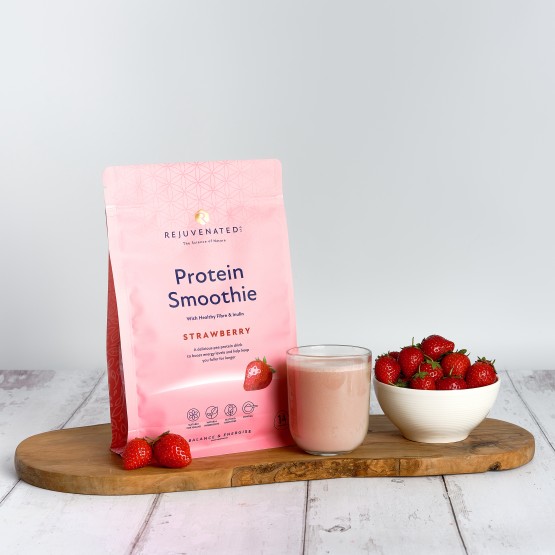Rejuvenated Protein Smoothie Strawberry - веганський протеїновий смузі зі смаком полуниці, 14 порцій
