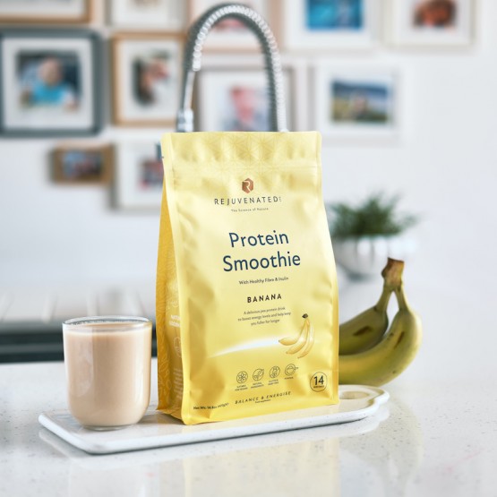 Rejuvenated Rejuvenated Protein Smoothie Banana - веганський протеїновий смузі зі смаком банану, 14 порцій