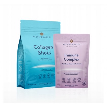 REJUVENATED Collagen Shots + Immune Complex — краса та підтримка імунітету, набір із 2 продуктів